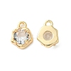 Brass Micro Pave Cubic Zirconia Charms KK-L208-10G-07-1