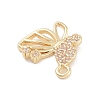 Brass Pave Clear Cubic Zirconia Pendants LS-KK-Z061-08G-01-2