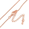 Brass Box Chain Necklaces for Women NJEW-G084-12RG-2