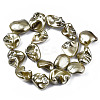 Shell Pearl Beads Strands X-BSHE-Q031-15E-2