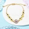 Resin Evil Eye Braided Bead Bracelets for Women BJEW-FS00018-05-2