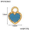 304 Stainless Steel Enamel Charms STAS-OY009-45G-3