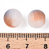 Frosted Baking Paint Crackle Glass Beads with Glitter Powder LS-DGLA-T004-01B-3