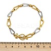 304 Stainless Steel Link Chain Bracelets for Women BJEW-C113-02GP-5