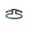 Double Line Cuff Rings RJEW-N038-021-2