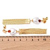Brass Heart Dangle Stud Earrings EJEW-R014-07G-5