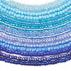 3MM Gradient Color Glass Seed Beaded Choker Necklaces for Women NJEW-JN05876-4
