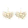 Brass Cubic Zirconia Stud Earrings for Women EJEW-S217-B06-1