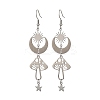 Celestial Brass & 304 Stainless Steel Dangle Drop Earrings for Women EJEW-JE07346-02-3