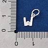 925 Sterling Silver Letter Charms STER-C012-01S-W-3