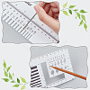 BENECREAT 1Pc Rectangle Acrylic Knitting Needle Gauge & Yarn Wrap Guide Board DIY-BC0006-98-5