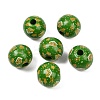 Christmas Printed Schima Wood European Beads WOOD-I015-01Q-1