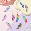 9Pcs 9 Colors Ion Plating(IP) 201 Stainless Steel Filigree Pendants STAS-YW0002-55-6
