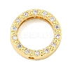 Brass Micro Pave Clear Cubic Zirconia Beads Frame KK-P277-58A-G-1