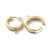 201 Stainless Steel Huggie Hoop Earrings Findings STAS-A167-01U-G-2