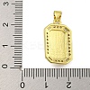 Religion Theme Rack Plating Brass Micro Pave Cubic Zirconia Pendants KK-C074-40G-04-3