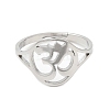 Non-Tarnish 304 Stainless Steel Yoga Adjustable Ring for Women RJEW-M149-24P-1