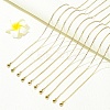 10Pcs 304 Stainless Steel Cable Chain Necklaces NJEW-YW0001-25G-1