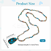 Dyed Synthetic Imperial Jasper Teardrop Pendant Necklaces NJEW-WH20816-003-2