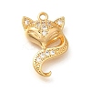 Brass Micro Pave Cubic Zirconia Pendants KK-K294-22G-1
