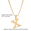 1pc Brass Chain & 304 Stainless Steel Letter Pendant Necklaces NJEW-LP0001-40C-G-2