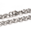 304 Stainless Steel Curb Chain Necklaces X-NJEW-M150-01P-1