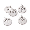 Non-Tarnish 304 Stainless Steel Charms STAS-Q201-T445-1S-1