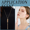 10Pcs Brass Rhinestone Cup Chain Big Pendants KK-BBC0011-79-5