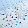 120Pcs 20 Colors Glass Pendant PALLOY-PH01677-5