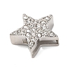 304 Stainless Steel Rhinestone Slide Charms STAS-P421-04C-P-2