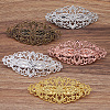 Brass Hair Barrettes OHAR-PW0001-199AB-1
