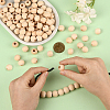 Natural Unfinished Wood Beads WOOD-PA0001-16C-3