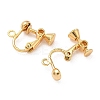 SHEGRACE Brass Screw Clip-on Earring Findings XGR0065G-54G-2