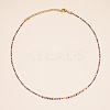 Bohemian-style semi-precious gemstone rice bead necklace ST2419858-1