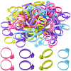100Pcs 4 Colors Silicone Pastry Bag Tie Rings AJEW-CN0001-70-1
