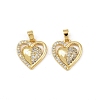 Brass Micro Pave Cubic Zirconia Pendants KK-F908-16G-1