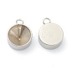 Non-Tarnish 202 Stainless Steel Pendant Rhinestone Settings X-STAS-F266-21E-P-2