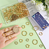 120Pcs 4 Styles Tibetan Style Alloy Bead Frames FIND-SC0008-83-3