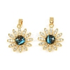 Brass Micro Pave Cubic Zirconia Pendants KK-I477-04G-1