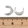 Brass Clear Cubic Zirconia Beads KK-D375-35P-3