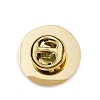 Flat Round 304 Stainless Steel Rhinestone Lapel Pin Backs for Clothes JEWB-P051-01G-2