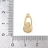 Brass Micro Pave Clear Cubic Zirconia Pendants KK-G545-19G-3
