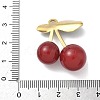 304 Stainless Steel with Acrylic Cherry Pendants STAS-G362-05G-01-3