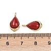 Natural & Synthetic Mixed Gemstone Teardrop Charms KK-B157-33G-4