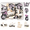 14Pcs 7 Styles Spray Painted Alloy Enamel Pendants ENAM-FS0002-63-1