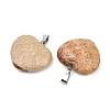 Natural Picture Jasper Pendants G-A281-02P-10-2
