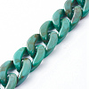 Handmade Acrylic Curb Chains AJEW-JB00679-01-1