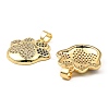 Real 18K Gold Plated Rack Plating Brass Micro Pave Cubic Zirconia Pendants ZIRC-L100-139G-2