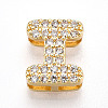 Brass Micro Pave Cubic Zirconia Charms KK-N254-217G-I-1