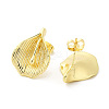Rack Plating Brass Stud Earring EJEW-C078-06G-1